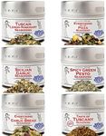 Italian Seasoning Gift Set - Tastes of Italy - Artisanal Spice Blends Six Pack - Non GMO, All Natural, Small Batch - Made By Hand in USA - Gustus Vitae - #488