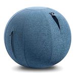 Vivora Luno - Sitting Ball Chair for Office, Dorm, and Home, Lightweight Self-Standing Ergonomic Posture Activating Exercise Ball Solution with Handle & Cover, Classroom & Yoga