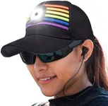 HEAD LIGHTZ Roq Innovation Flashlight Hat LED Baseball Cap, Unisex LED Baseball Hat with Light Built in, Rechargeable, Rainbow