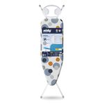 Minky Marine Ironing Board with 114 x 38cm Ironing Surface, Angled Iron Rest, Iron Board with Adjustable Height up to 94cm & Non-Slip Feet, Foldable, Made in the UK