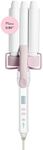 Mane 0.86" Triple Ripple Mini Waver & Power Base Hair Tool Bundle - Mini 3 Barrel Hair Waver for Natural-Looking Waves, Frizz-Free Volume & Beachy Texture - Includes Power Bottom Base (1 Count)