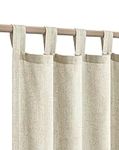 Beige Linen Curtains 54 Inch Length for Master Bedroom 2 Panels Tab Top Light Reducing Semi Privacy Classy Classic Lightweight Sheer Curtains for Kids Room Guest Industrial Farmhouse Decor 52x54 Tan