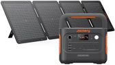 Jackery Solar Generator 1000 v2 with 100W Solar Panel,1070Wh Portable Power Station LiFePO4 Battery,1500W AC/100W USB-C Output,1Hr Fast Charge for Outdoor,Off-Grid Living,RV,Emergency