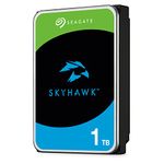 Seagate SkyHawk, 1 TB, Surveillance Internal Hard Drive HDD – 3.5 Inch SATA 6 Gb/s 64 MB Cache for DVR NVR Security Camera System, and Three-year Rescue Services (ST1000VX005)