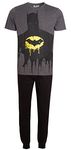 DC Comics Mens Batman Pyjamas Pjs Black L