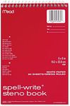 Mead Spell-Write Steno Book, Gregg Rule, 6 x 9 Inches, White, 80 Sheets (MEA43082)