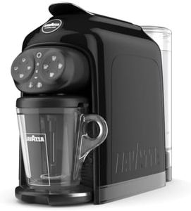 Lavazza, A Modo Mio Deséa Coffee Capsule Machine, with a Refined Glass Mug, Touch Interface, Sound Alerts, Automatic Shut-Off and Adjustable Grid, Dishwasher-Safe Components, 1500W, 220-240V, Black