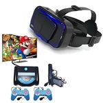 Drumstone 𝐂𝐨𝐦𝐛𝐨 C150 VR 3D 4.7-7.2 inch Headset Compatible with iPhone & Android with Retro Plug & Play Video Game Console | 80's & 90's Games Collection 𝟏𝟓 𝐘𝐄𝐀𝐑𝐒 𝐖𝐀𝐑𝐑𝐀𝐍𝐓𝐘