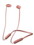 JVC Marshmallow Wireless, Earbud Headphones, Water Resistance(IPX4), 8 Hours Long Battery Life, Secure and Comfort Fit with Flexible Soft Neck Band and Memory Form Earpieces - HAFX35BTP (Aprioct Pink)