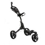 ACCUFLI Trio Golf Cart with 360 Swivel Front Wheel, Quick Fold/Open (Black)