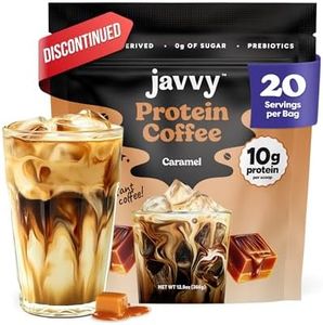Javvy Caramel Protein Coffee - Premium Whey Protein & Instant Iced Coffee - 100% Arabica Coffee - Zero Artificial Flavors & Sweeteners, 20 Servings