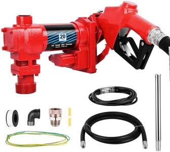 Fuel Transfer Pump, 12V / 20 Gpm, Explosion-Proof Fuel Pump with Elbow Connector, Diesel Transfer Pump, for Gasoline, Diesel, Kerosene, Ethanol & Methanol Blends, and Biodiesel