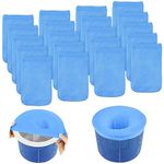 OFFCUP Pool Skimmer Socks, 20pcs Pool Filter Saver Socks, Skimmer Socks Nylon Fabric Filters Pool Basket Socks Pool Skimmer Filter for Above-Ground Pools with Frame Pool or Fast Set (Blue)