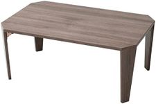 Yamazen MTWL-7550(WBR) Low Table, Foldable, Width 29.5 x Depth 19.7 x Height 12.6 inches (75 x 50 x 32 cm), Top Board That is Resistant to Moisture and Heat Resistance, Scratch Resistant Felt, Table