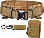 Ratulie Tactical Battle Belt Set Slim Airsoft Molle Belts Hunting Game Belts and Bags Safe Life Defense Belts