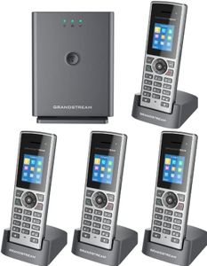 Grandstream DP752 Long-Range DECT Base Station + DP722 Units DECT HD Handset (4 x DP722)