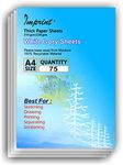 IMPRINT A4 Sheets/Papers White 210 GSM Thick, Pack of 75