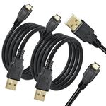 SaiTech IT 2 Pack USB A to Micro USB Cable 3 ft/1m Fast Charging Cable Compatible with Phones/Tablets, 480mbps Data Transfer Speed, Tangle-Free USB Cable (Black)