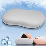 Elegear Soft Memory Foam Pillow Anti Snoring Ergonomic Cervical Orthopedic Pillow Spring Design Neck Contoured Bed Pillow with Cooling Pillowcase for Side Back & Stomach Sleeper-M(40CM*60CM)