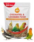 Boltz Adult Bird Seed Food for Cockatiel & Lovebirds Mix Seeds - Foxtail Millet, Yellow Millet, Canary Seed, Sunflower Seed, Mix Seeds for Lovebirds & Cockatiel (Mix Seed 500 Gm)