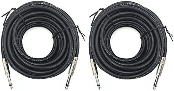 ITSROCK 2 Pack 50ft 1/4 Inch to 1/4 Inch Male Speaker Cable, 30 feet 6.35mm Stereo Audio Connection Cord, 12 Gauge AWG Wire