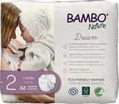 Bambo Nature Premium Eco-Friendly Baby Diapers, Size 2 (7-13 Lbs), 32 count