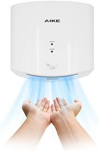 AIKE Air Wiper Compact Hand Dryer 110V 1400W White (with 2 Pin Plug) Model AK2630