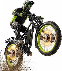 Roadvo Electric Bike for Adults, 26" x 4.0" Fat Tire E Bike, Dual 2000W Peak Motor, Up to 30Mph Max Speed, 60Miles Long Range Ebike, Dual Disc Brakes, 48V 15AH Removable Battery, Dual Suspension