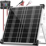 Voltset 20W 12V Solar Panel Kit, Solar Battery Trickle Charger Maintainer + Upgrade 10A MPPT Charge Controller + Adjustable Mount Bracket for Car, RV, Boat, Motorcycle, Gate Opener