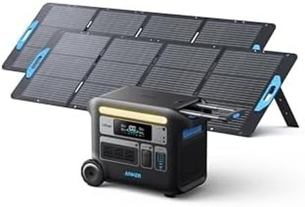 Anker SOLIX F2000 Portable Power Station, PowerHouse 767, 2048Wh GaNPrime Solar Generator with 2×200W Solar Panels, LiFePO4 Batteries, 3 AC Outlets Up to 2400W for Home, Power Outage, Outdoor Camping