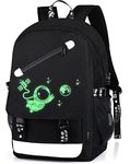 Anime Astronaut Backpack for Boys, School Bags Glow Bookbags for Teenagers