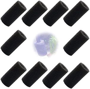 GOIYZTTR 10 Piezas Esponja Filtro de Acuario, Fish Tank Prefiltro Esponja Rollo para Prevenir Camarones, Peces Pequeños, Animales Pequeños, Negro, 20 mm