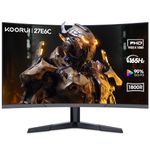 KOORUI Curved 27 Inch Gaming Monitor, Full HD 1080p R1800 165Hz VA Computer Monitor, 100% sRGB, Built-in Adaptive Sync, 1 x Display Port 1.2 & 2 x HDMI 1.4, Eye Care, VESA Compatible, Black 27E6C