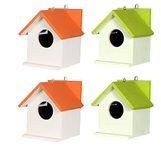 Bird House Bird nest for Sparrow and Other Garden Birds Pack of 4 Bird House in Diffrent Color