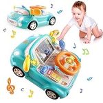 Steering Wheel Toy with Realistic Sounds Music Car Seat Toys Roleplay Pretend Interactive Learning Simulation Drving Toy Fine Motor Skills Gifts for Baby Kids Toddlers Boys Girls 1 2 3+ Years