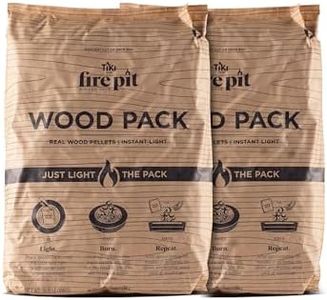 TIKI Wood Pack – 2-Pack Wood Pellets for Smokeless Fire Pits, Easy-to-Use Fire Pit Fuel for Outdoor Heating & Camping, 30+ Minute Burn Time, Made in The USA