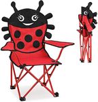 Deuba Folding Chair Garden Chair Children's Chair Set of 2 Armrests 50kg Garden Folding Chair Camping Chair For Children Foldable