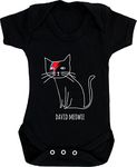 Hippowarehouse David Meowie baby vest bodysuit (short sleeve) boys girls