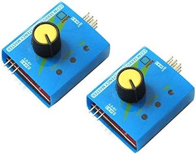 VIPMOON 2 Pack RC Servo Tester 3CH 4.8-6V CCPM Consistency Master Checker with Reverse Connection Protection, ECS Motor Tester Server Test Servo Centering Tool