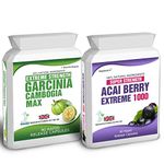 90 Garcinia Cambogia 60 Acai Berry Extreme Weight Loss Slimming Diet Pills Free Meal Plan Dieting Tips 2 Bottles