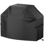 Grill Cover, BBQ Grill Cover, Waterproof, Weather Resistant, Rip-Proof, Anti-UV, Fade Resistant, with Adjustable Velcro Strap, Gas Grill Cover for Weber, Char Broil, Nexgrill Grills, etc.(65'', Black)