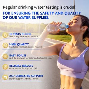 18-in-1 Water Test Strips, 125 Count – Multi-Parameter Testing Kit
