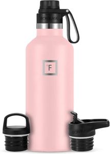 IRON °FLASK Sports Water Bottle - 32 Oz - 3 Lids (Narrow Spout Lid) Leak Proof, Durable Vacuum Insulated Stainless Steel - Hot & Cold Double Walled Insulated Thermos - Mothers Day Gifts