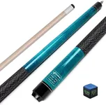 CUEBAR Pool Stick, 58" Pool Cue for Adults, Billiard House Bar Pool Cue Sticks 2-Piece, Hand-Painted Pool Table Stick for Men Women - Blue,19 Oz