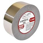 APT Heavy Duty Professional Grade Aluminum Foil Tape, 3.6 Mil, Silver, Perfect for Sealing&Patching, HVAC,Duct,Pipe,Insulation,Moisture Barrier,Foam Sheathing Boards, Metal Repair(2"x148FT, 1 Rolls)