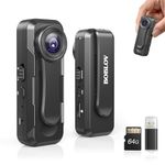 Boblov W1 64GB HD 1080P Wearable Camera with 2 Clips, Loop Recording, Timestamp, Back Clip for Travel, Driving, and Lectures