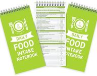 Mooliwe 3 Pcs Daily Food Journal 4'' x 8'' Calorie Counter Book Notebook 70 Sheets Weight Loss Log Book Tracker Food Planner Notepad for Weight Loss Monitoring Macronutrient Intake Food (Diet Log)