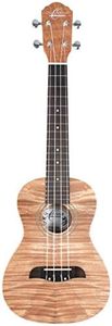 Oscar Schmidt OU2F Concert Ukulele, Flame Mah top/back/sides w/ TMS Polishing Cloth