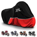 Waterproof Motorcycle Cover Replace for Harley Davidson Touring Limited with Trunk Models, 420D Oxford Cloth Road Glide Limited, Ultra Limited Motorcycle Cover for Snow Rain Dust Protection