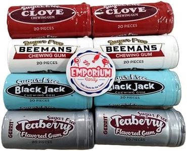 Beemans Black Jack Clove Teaberry Sugar Free Chewing Gum - 2 20 Piece Tubes of Each Flavor - Old Time Assortment